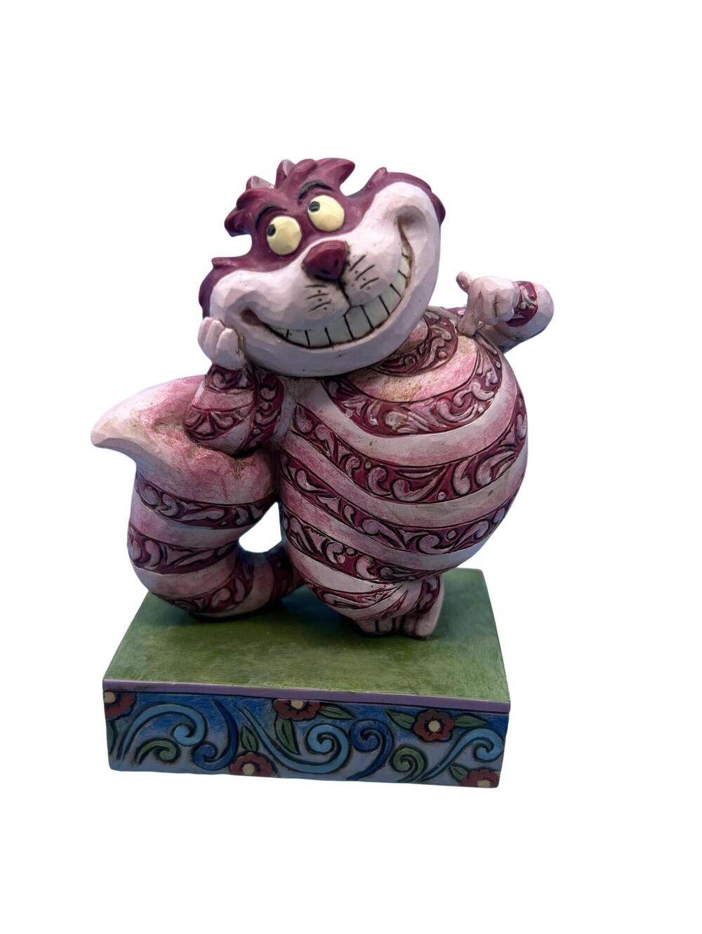 Enesco Disney Cheshire Cat Figurine Mischievous Me 4023528 Alice Pink 4 Inch